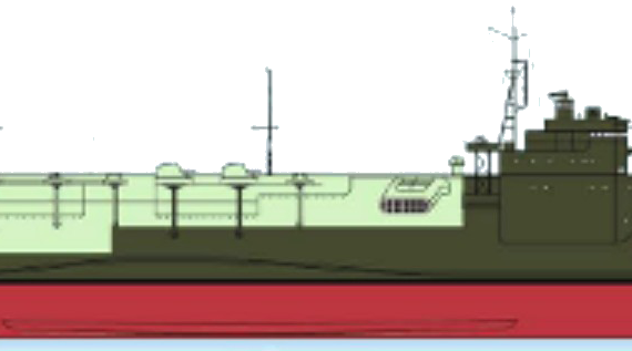 Aircraft carrier IJN Ibuki 1943 [Aircraft Carrier] - drawings, dimensions, pictures